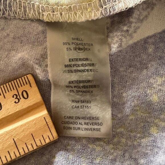 Calvin Klein Sleeveless Top Abstract Print Ruched Neck Casual Blouse Multicolor - Picture 10 of 10